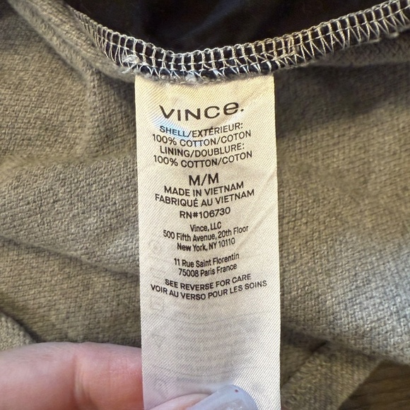 Vince Gray Cotton Button Up Hooded Long Sleeve Shirt Jacket - 31928 - Picture 10 of 12